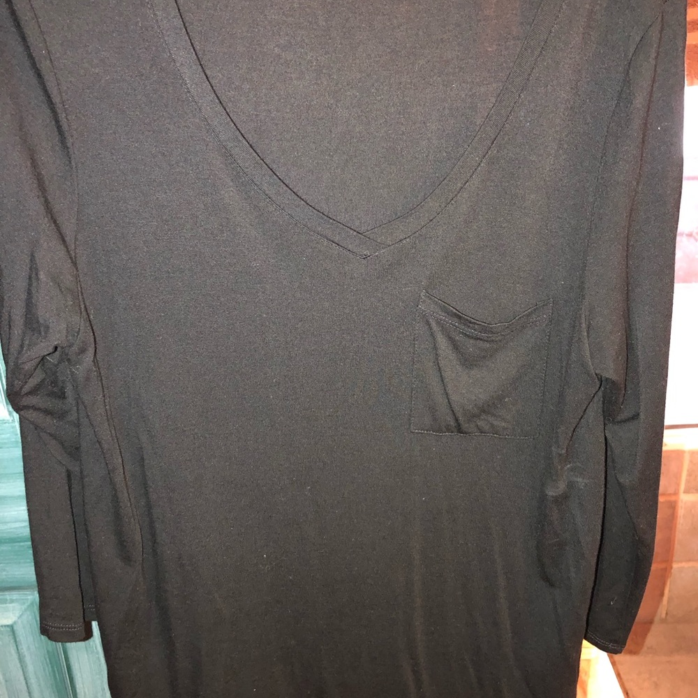 Black quarter sleeve blouse